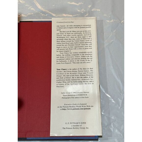 Executive Orders (Jack Ryan #8) by Tom Clancy 1996 1st Ed 1st Print HB DJ VGC!! - Picture 10 of 10